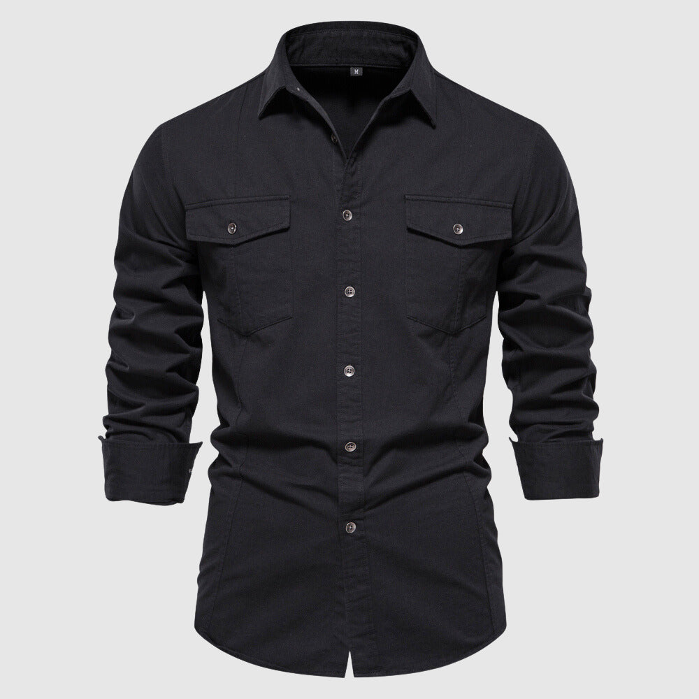 Men's solid casual shirt