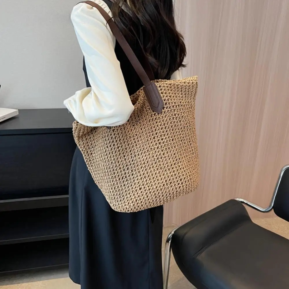 Ladies Bohemian Straw Large Woven Shoulder Bag