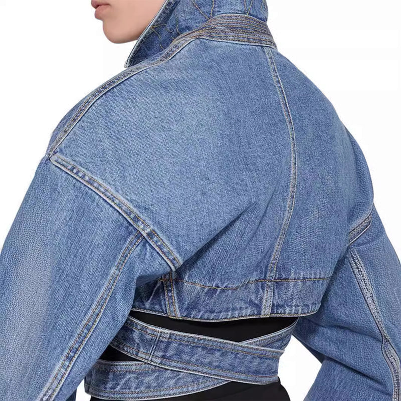 Women's Hollow Denim Jacket - Stylish & Versatile - Ideal for Casual Outings - Trendy Fashion Essential