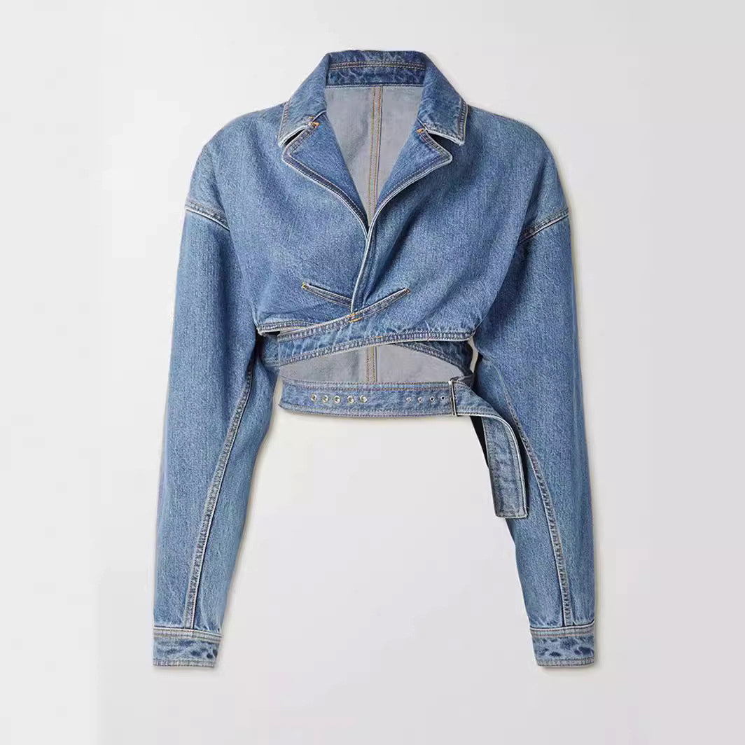 Women's Hollow Denim Jacket - Stylish & Versatile - Ideal for Casual Outings - Trendy Fashion Essential