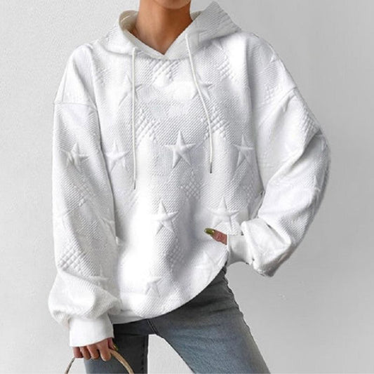 Women - Cozy Knit Jumper - Stylish Star Design Casual Sweater - Perfect for Everyday Wear