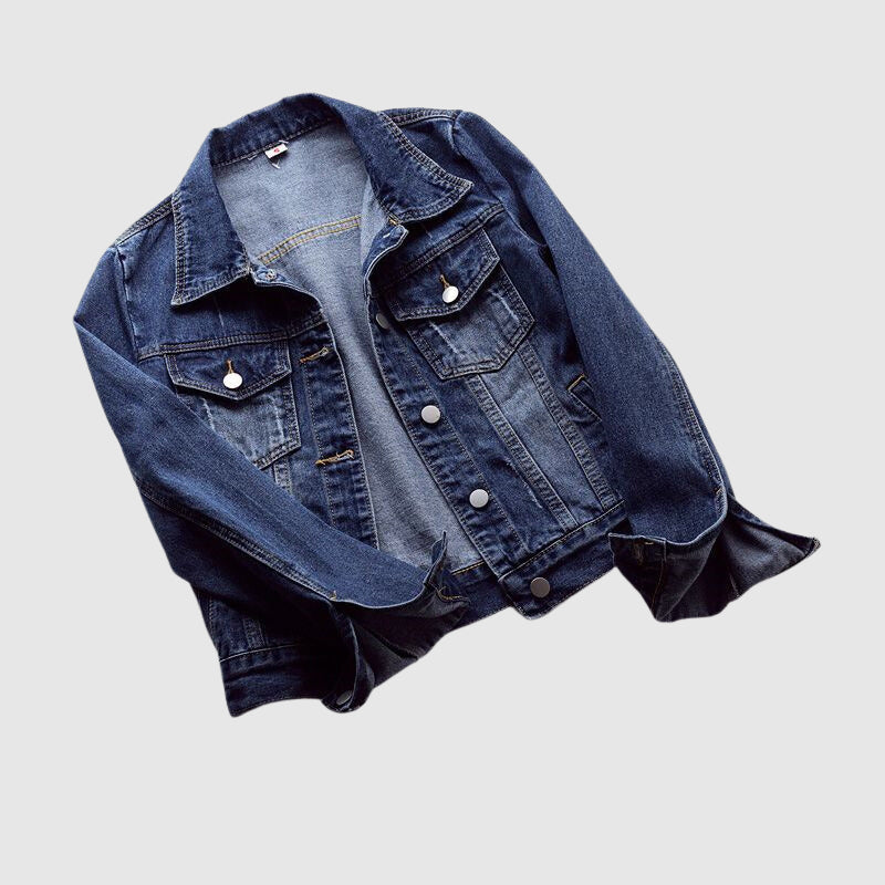 Women's Urban Denim Jacket - Durable Cotton Blend - Stylish Casual Wear for Everyday Outfits