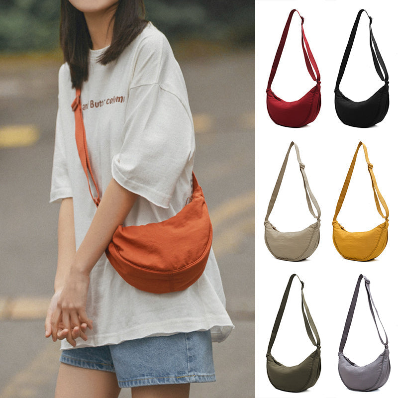 Crescent shaped bag