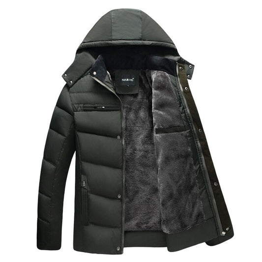 Parka men's hooded winter coat