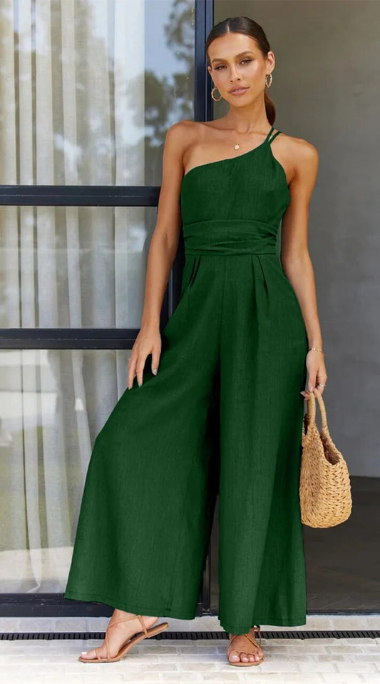 Backless double band jumpsuit