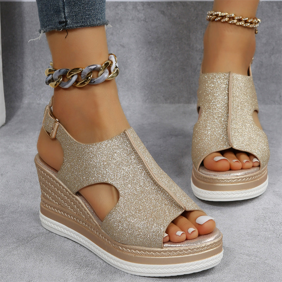 Trendy wedge sandals