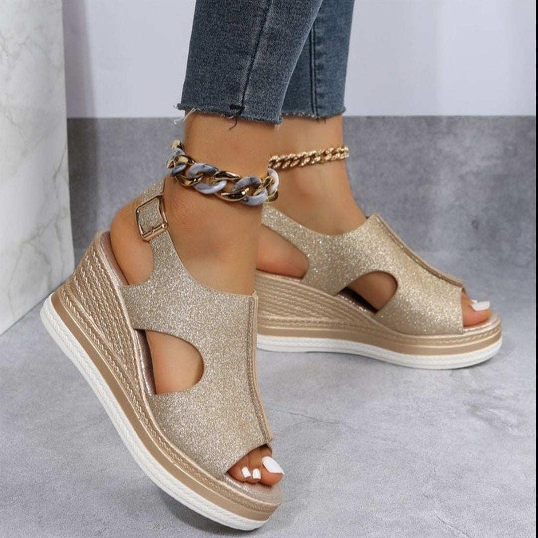 Trendy wedge sandals