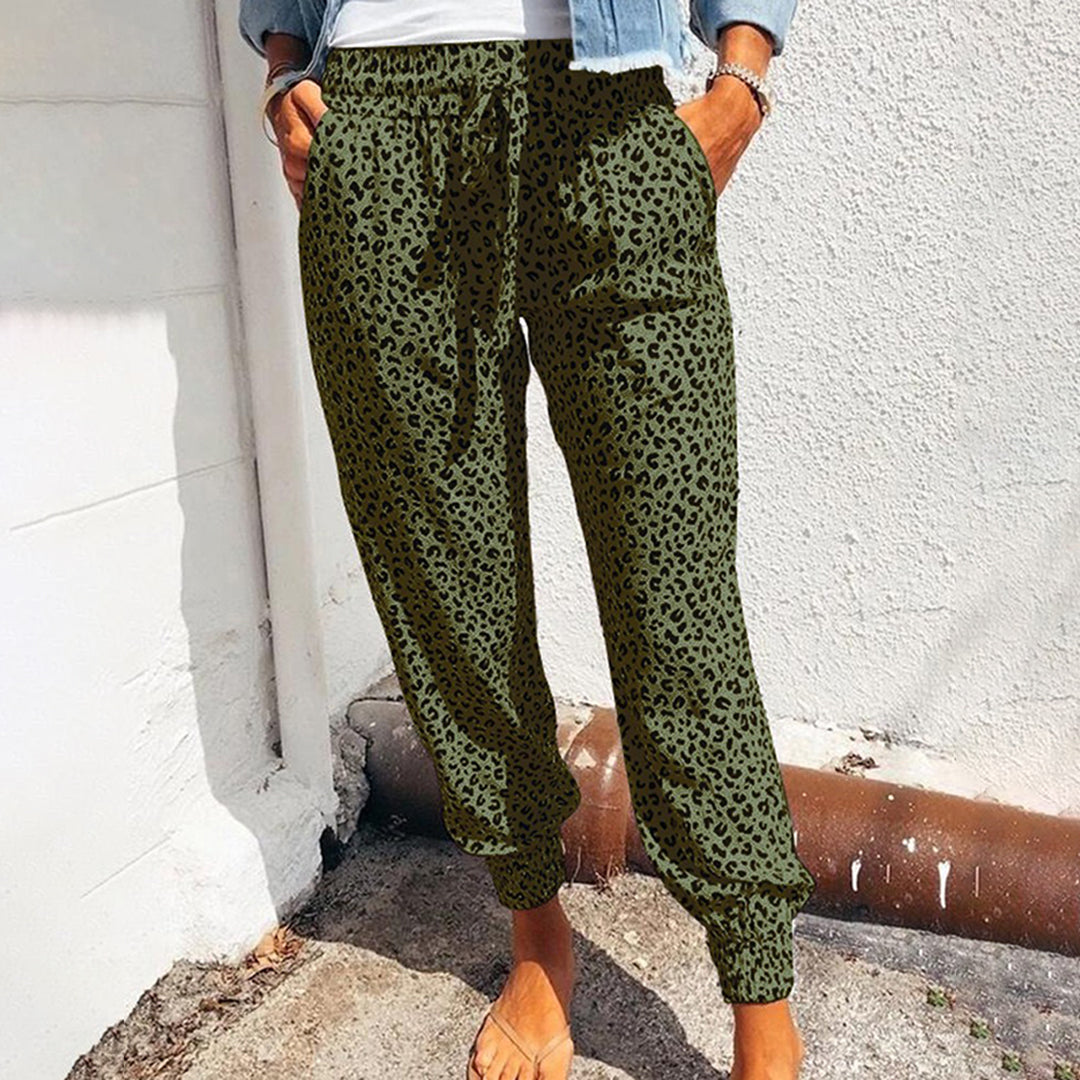 Leopard print trousers