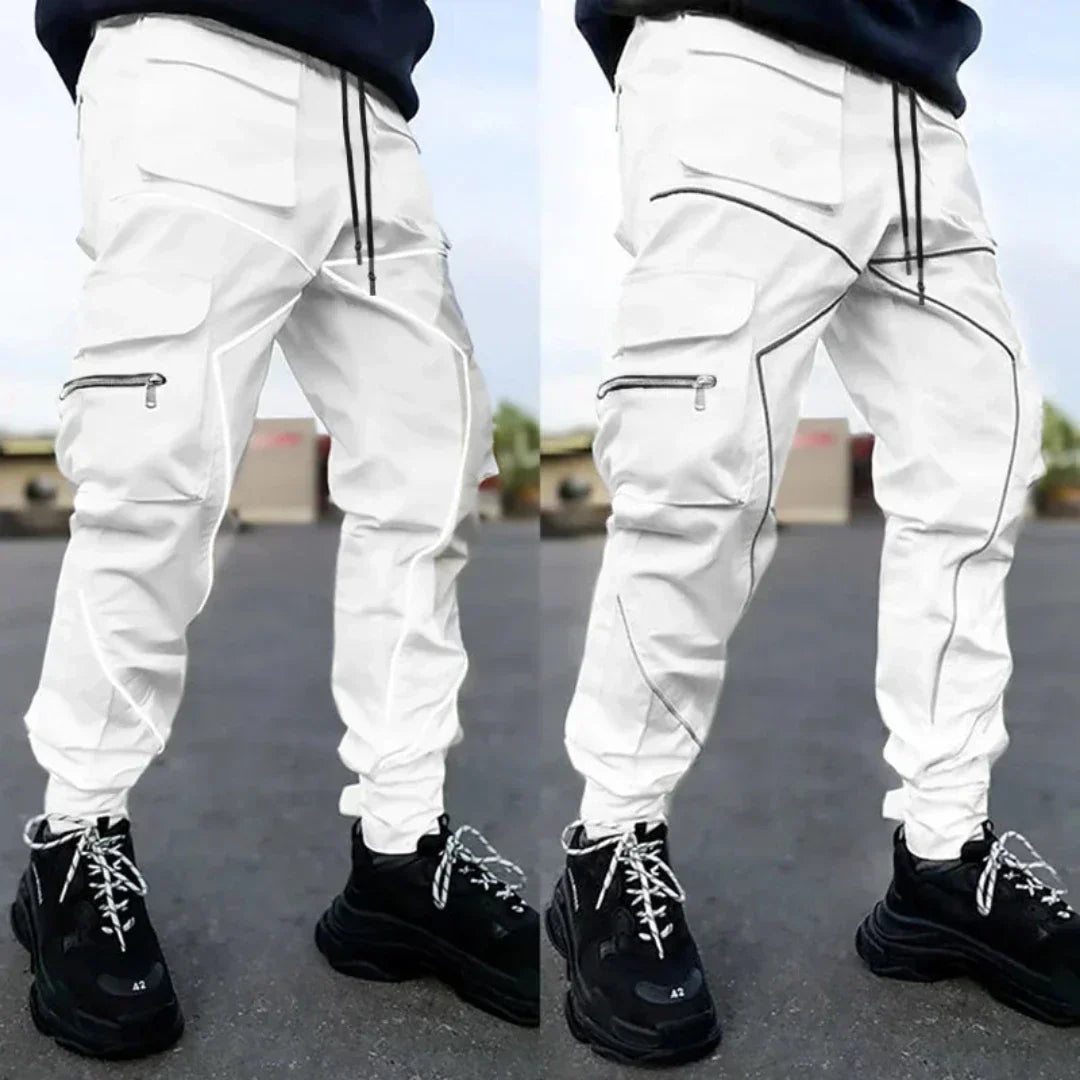 Men - Cargo Trousers - Reflective Fabric - Stylish and Functional Cargo Pants for Men