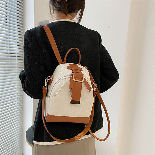 Stylish backpack with geometric pattern