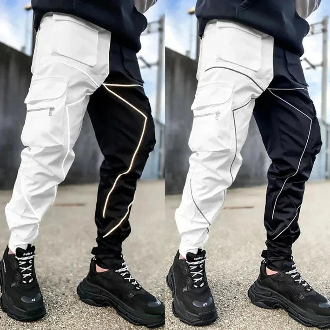 Men - Cargo Trousers - Reflective Fabric - Stylish and Functional Cargo Pants for Men