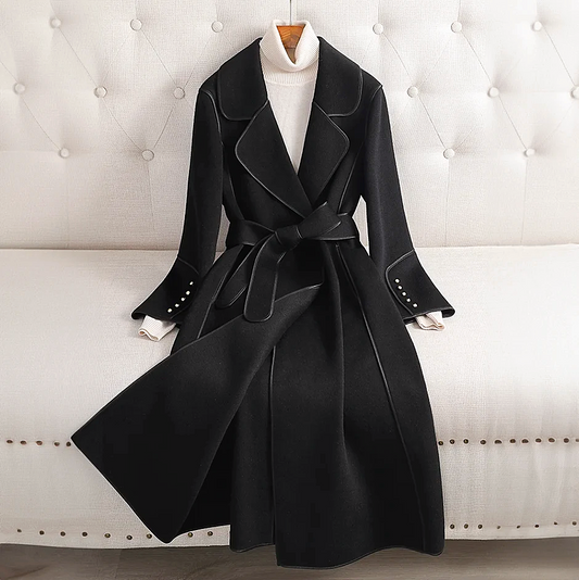 Women - Trench Coat - Stylish Belted Design - Classic & Elegant Outerwear for All Seasons