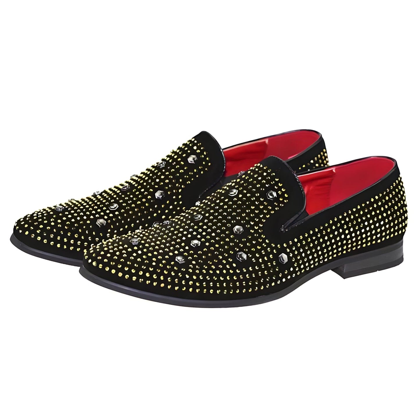 Luxurious loafers with stud embellishments