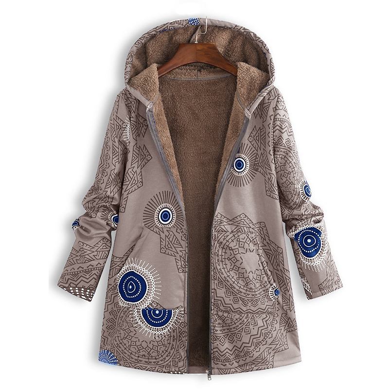 Women's Coat - Patterned Retro Style - Unique Design - Perfect for Any Occasion - Trendy Outerwear