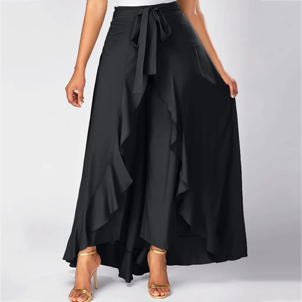 Maxi skirt with ruffle detail