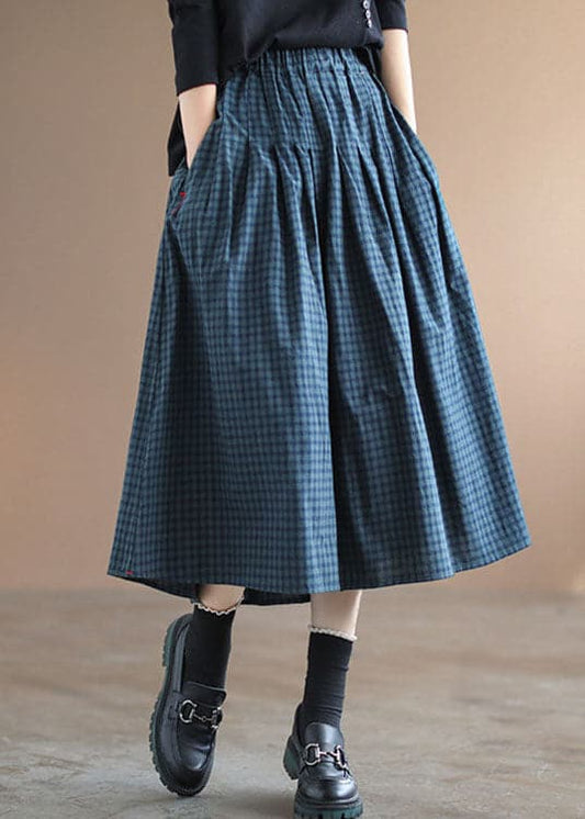 Elasticated checked skirt