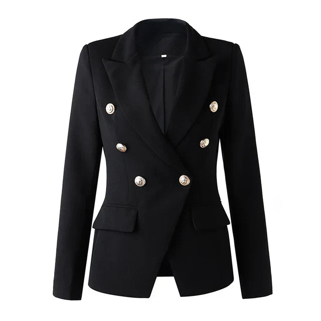 Ladies slim fit black blazer in European style