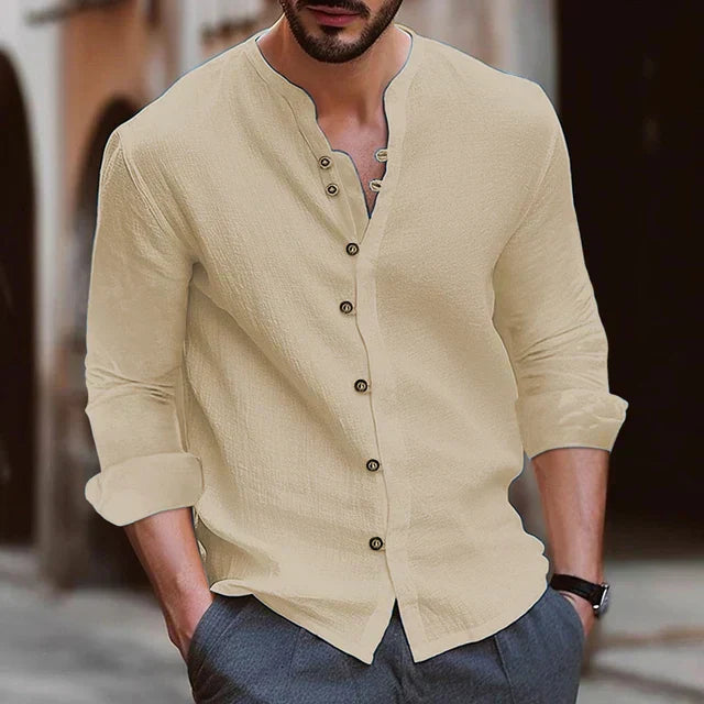 Lightweight linen-cotton shirt for summer comfort