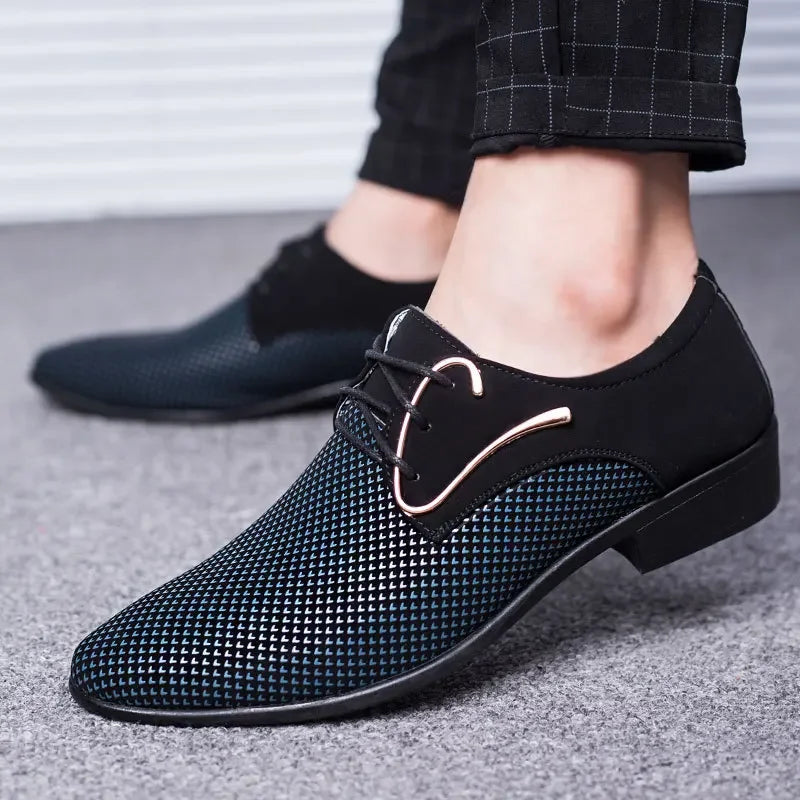 Modern derby shoes with mesh design