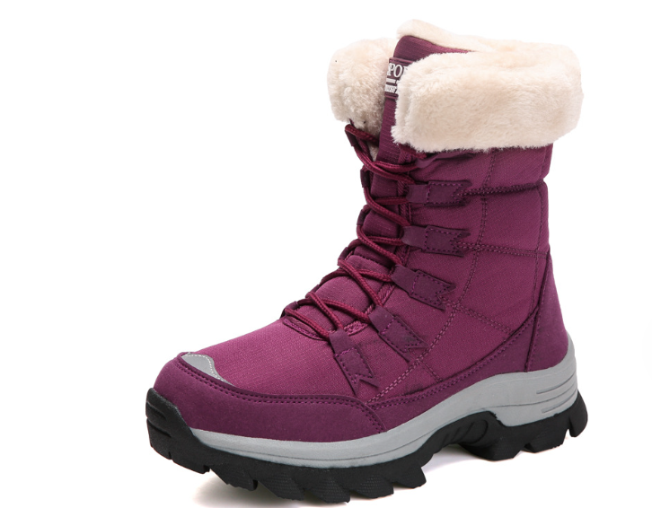 Women's - Warmly Lined Snow Boots - Cosy Insulated Footwear for Winter Adventures - Stylish Winter Boots