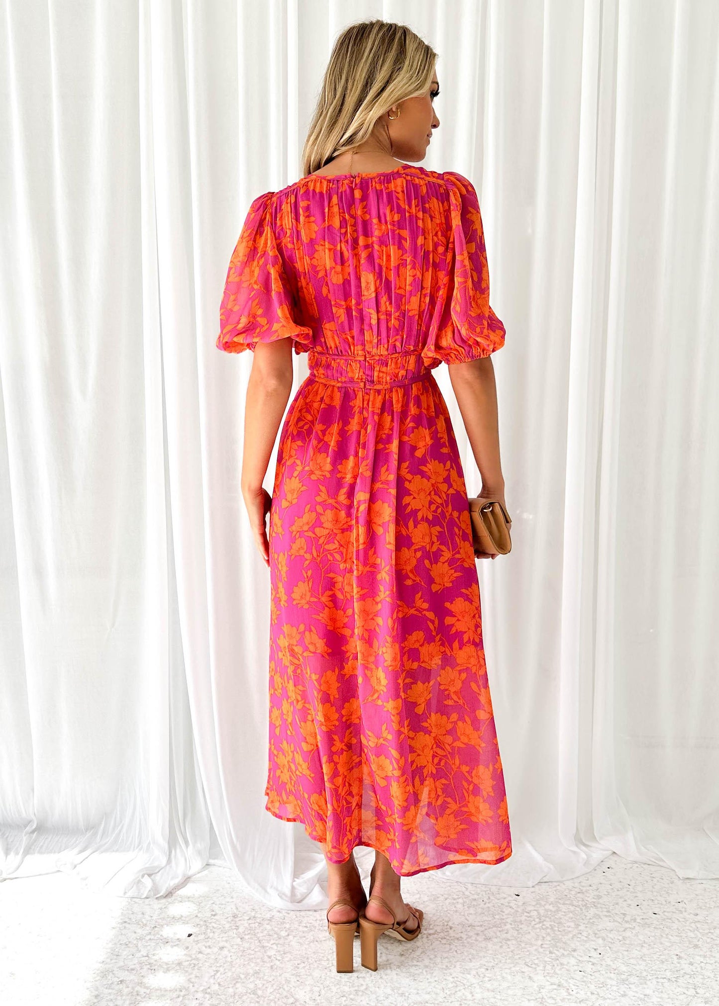 Maxi dress with V-neck