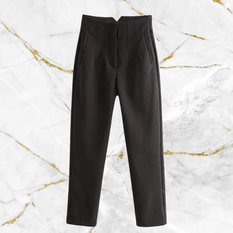 High-waisted trousers