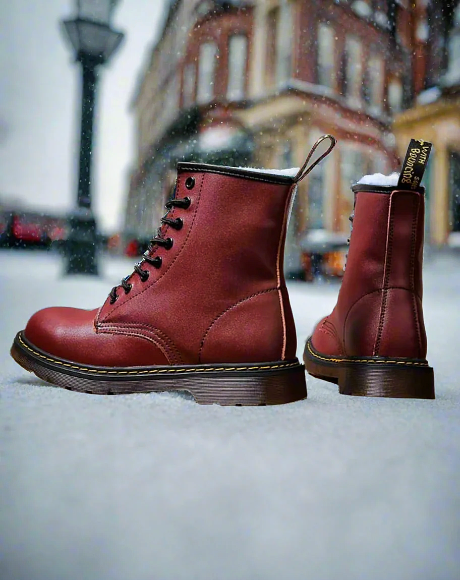 Women - Winter Boots - Leather - Stylish and Warm Footwear for Cold Weather