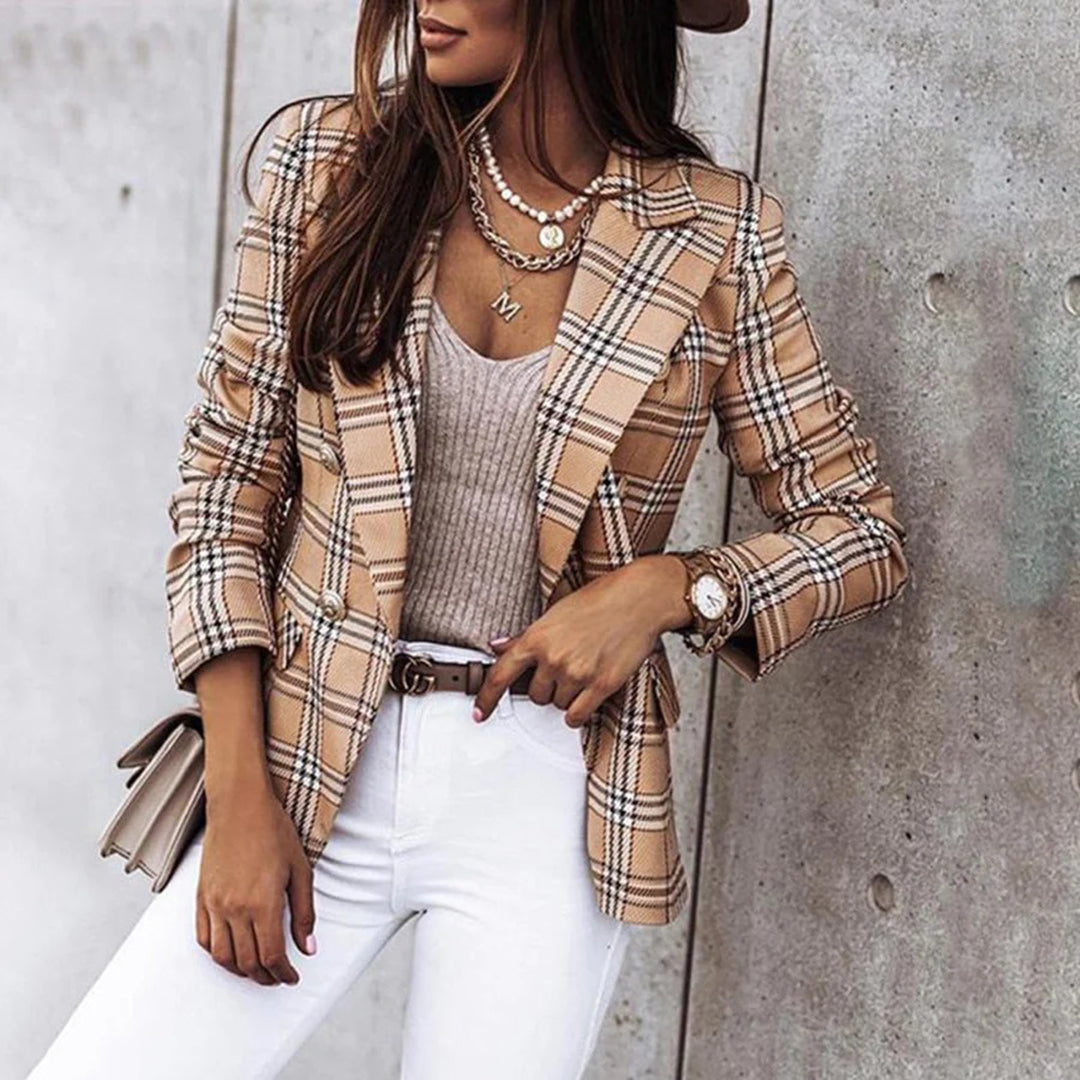 Elegant checked blazer for stylish appearances