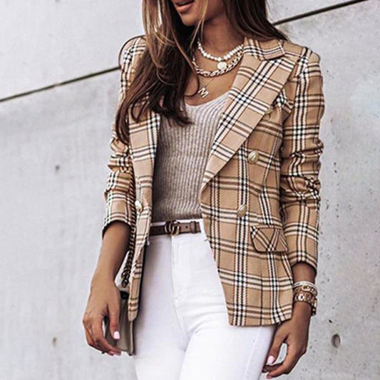 Elegant checked blazer for stylish appearances