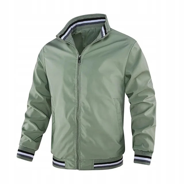 Sport style white lined with zip transition jackets mens