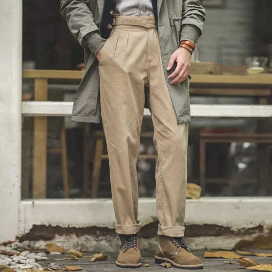 Gurkha Trousers With Pleated Front