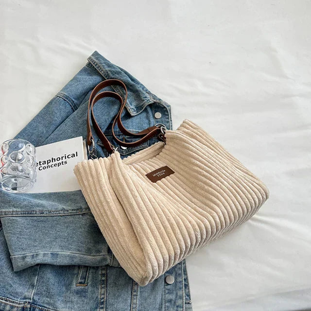 Flannel shoulder bag