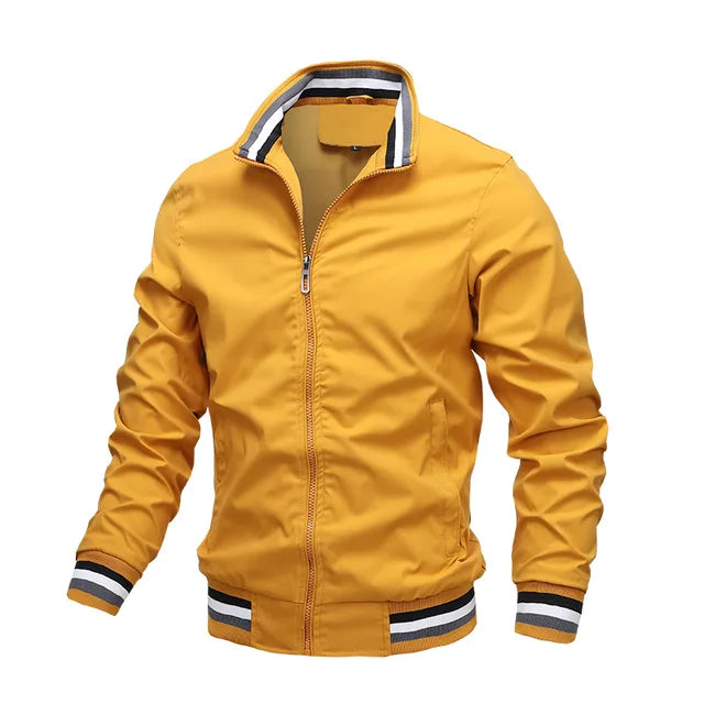 Blue striped windproof transition jackets for men