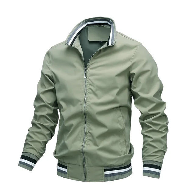 Blue striped windproof transition jackets for men