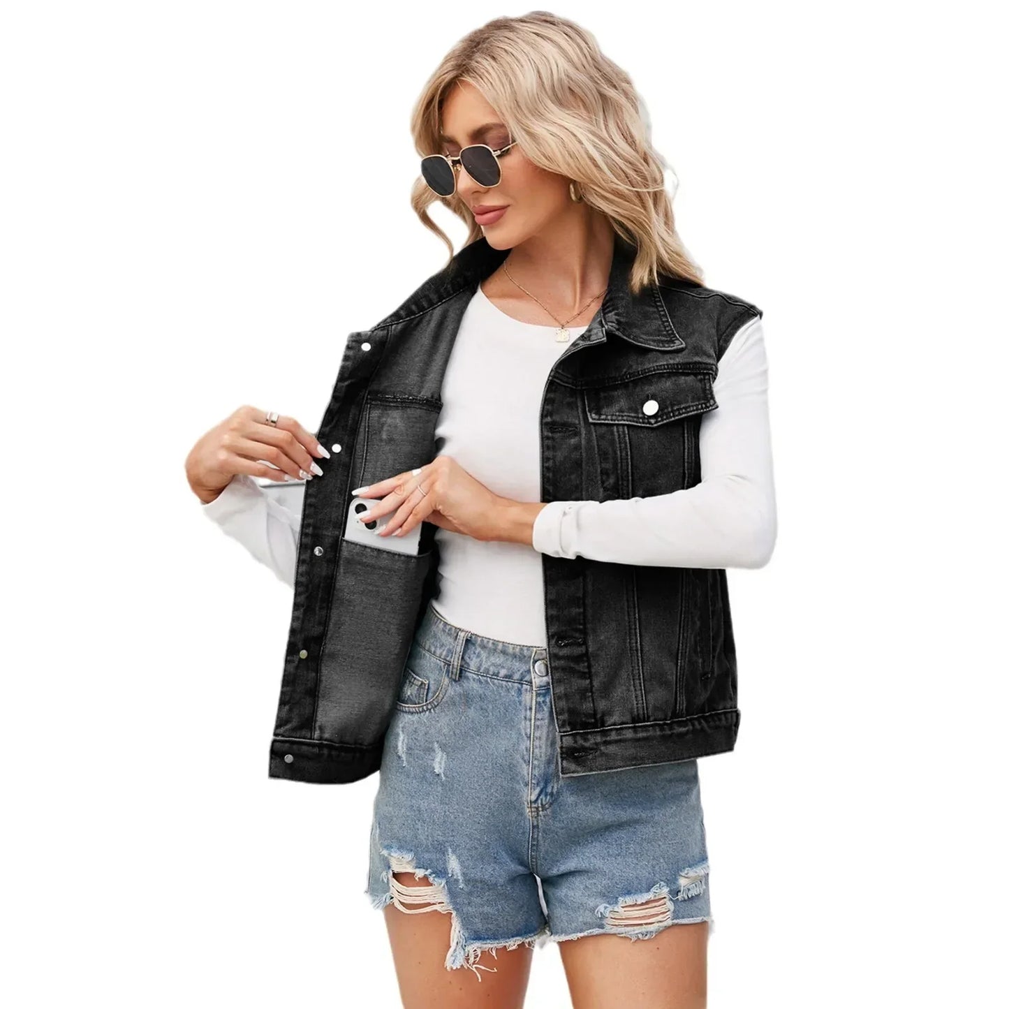 Women's Denim Cardigan