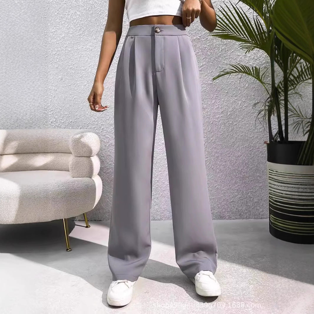 Women - Wide Trousers - Soft Comfortable Fabric - Trendy Fashionable Wide Pants for Everyday Style