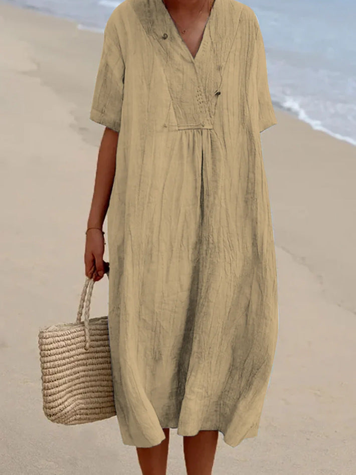 Boho summer linen dress