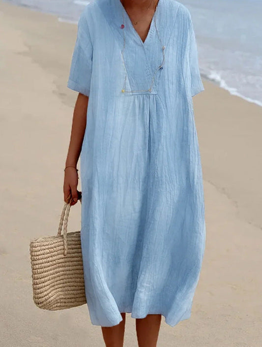 Boho summer linen dress