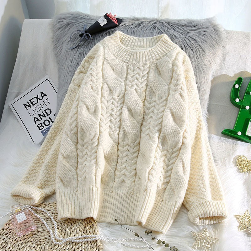 Women - Loose Knit Wool Jumper - Cozy & Stylish Knitwear - Perfect for Layering