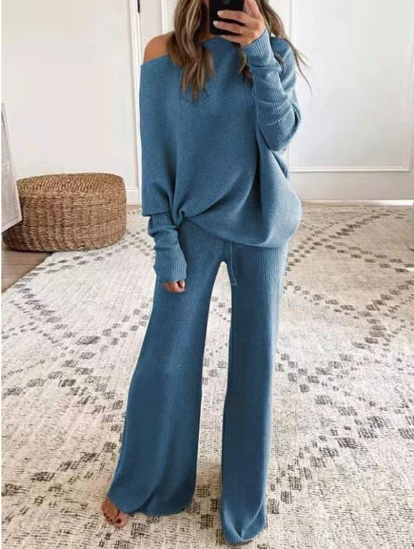 One-shoulder knit suit for women