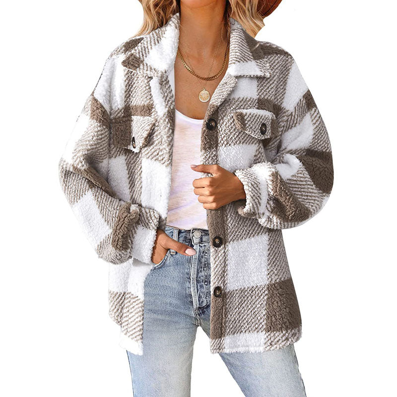 Modern checked coat: classic and casual