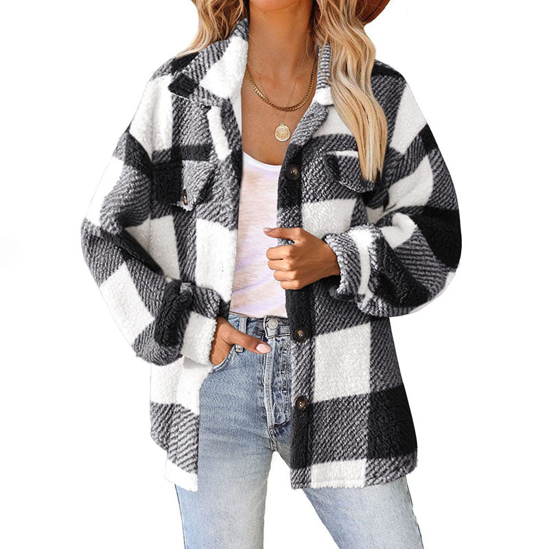 Modern checked coat: classic and casual