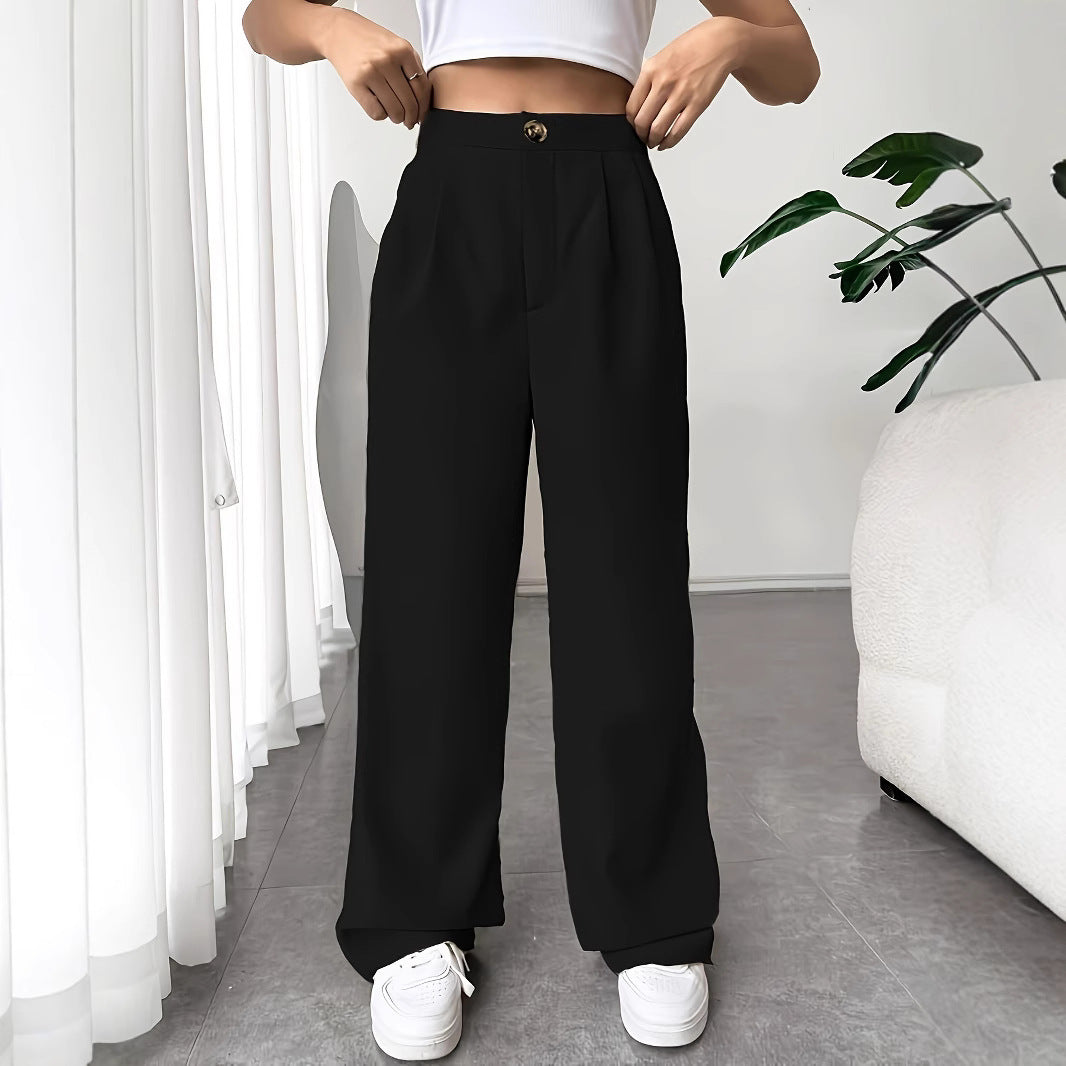 Women - Wide Trousers - Soft Comfortable Fabric - Trendy Fashionable Wide Pants for Everyday Style