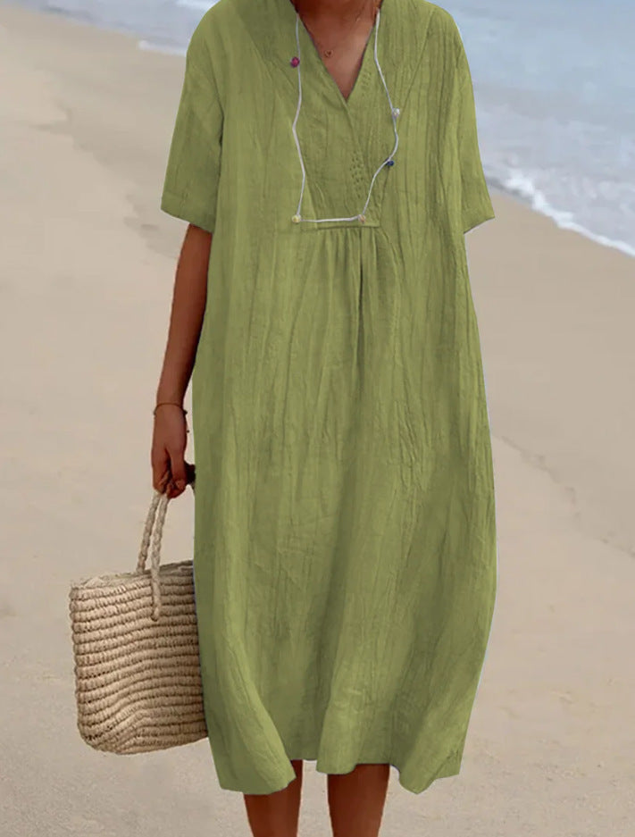 Boho summer linen dress