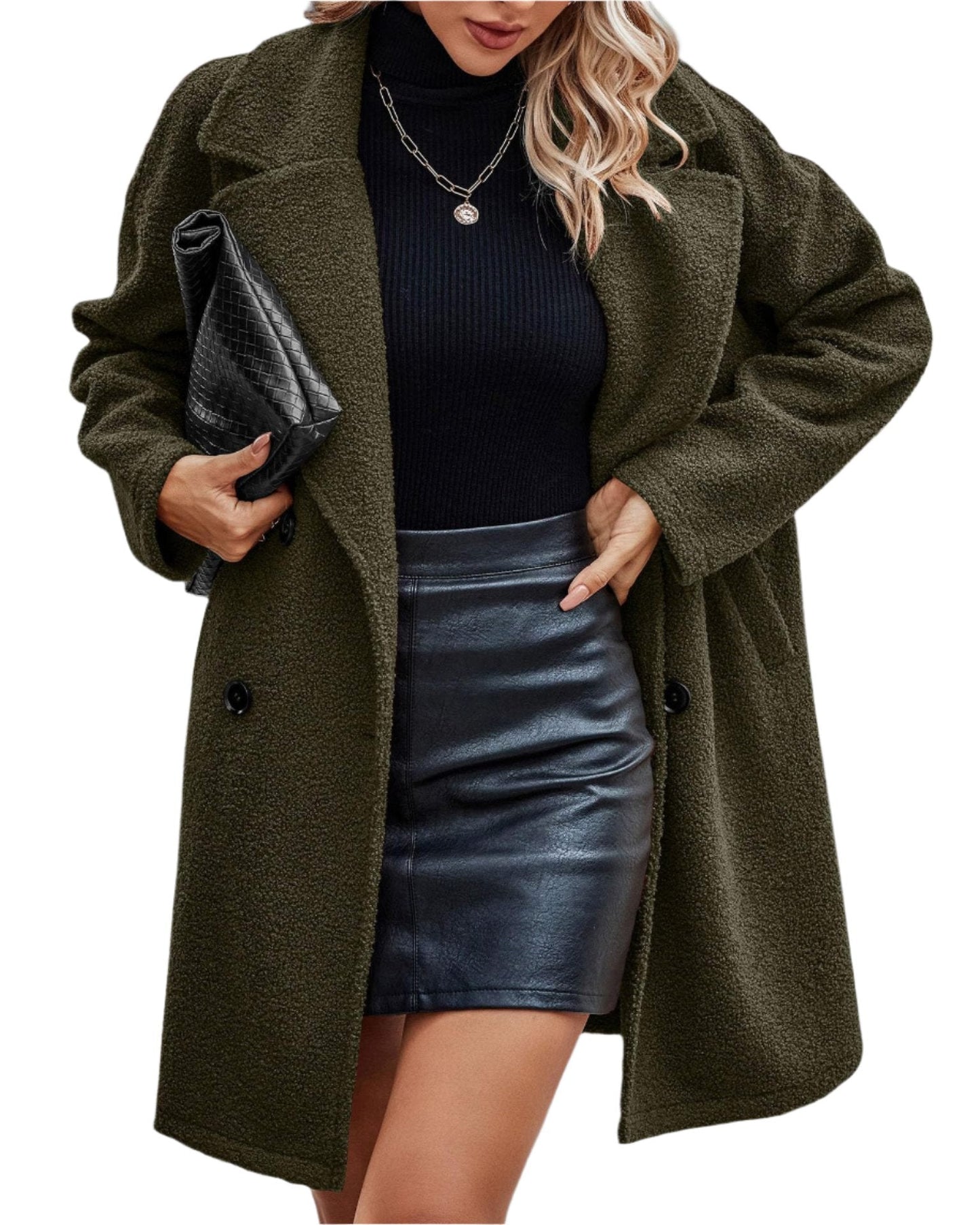 Women - Long Leisure Coat - Luxurious Velvet - Stylish Comfort for Every Occasion