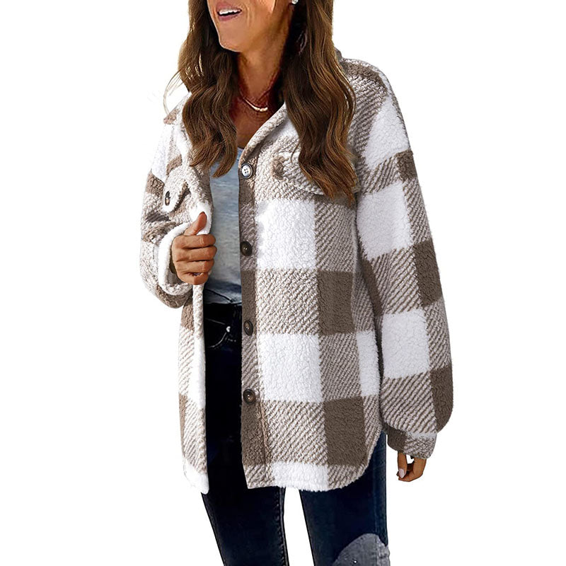 Modern checked coat: classic and casual