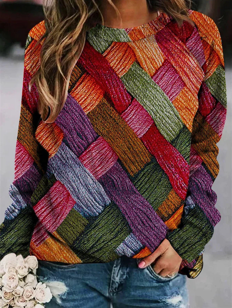 Printed wool sweatshirt