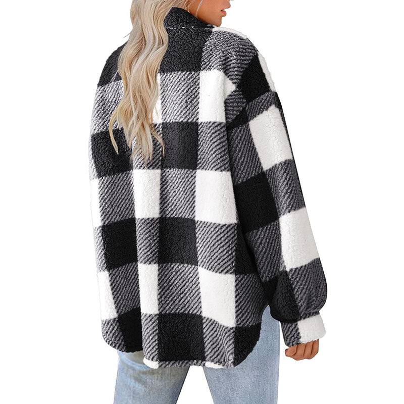 Modern checked coat: classic and casual