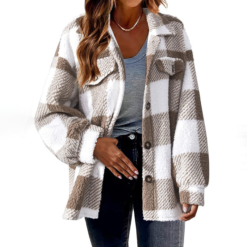 Modern checked coat: classic and casual