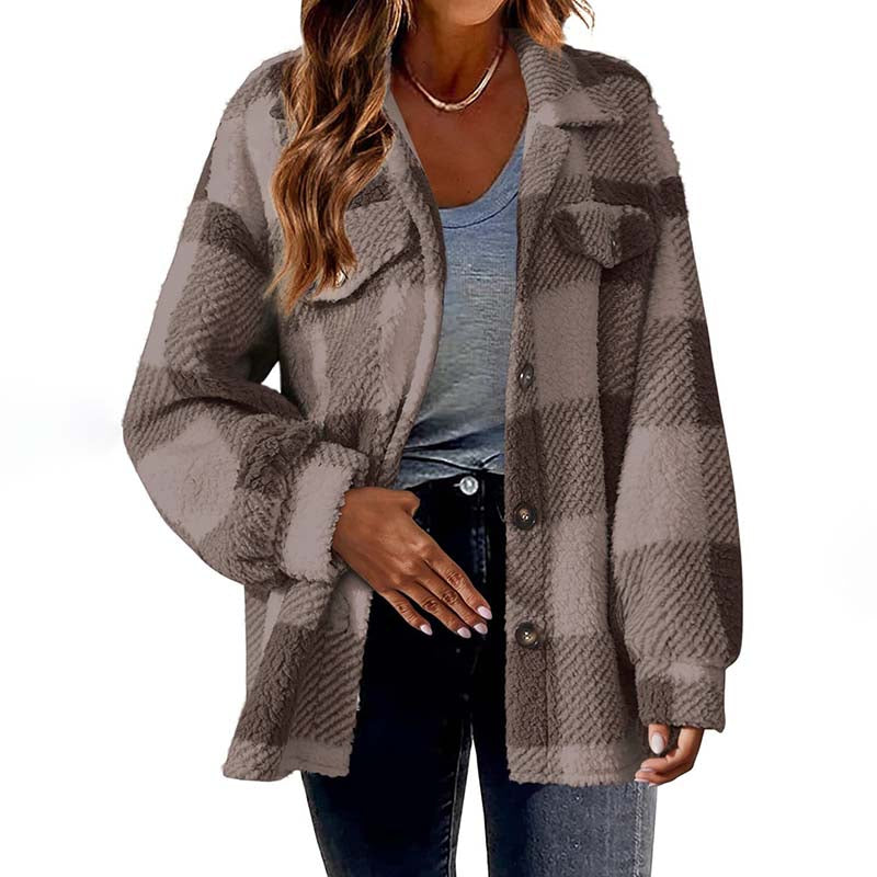 Modern checked coat: classic and casual